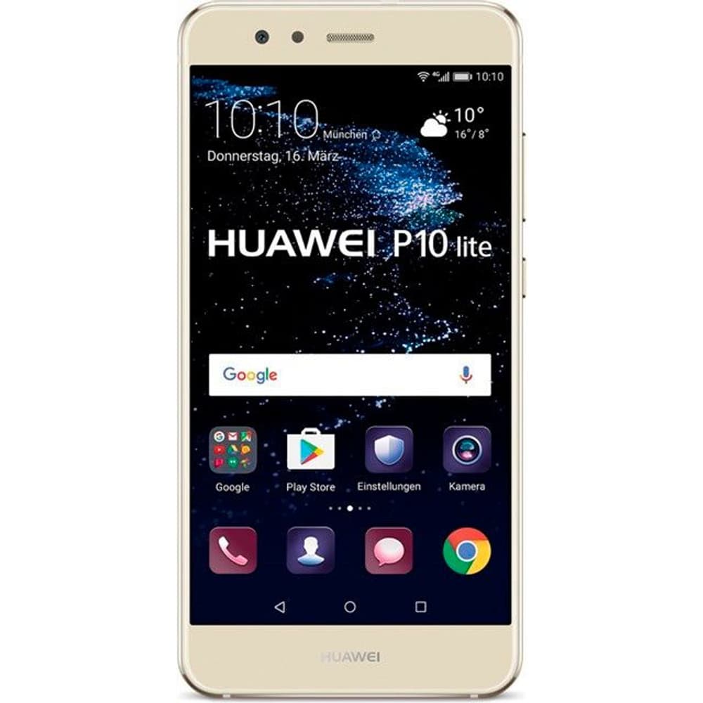 P10 lite Dual SIM 32GB gold Smartphone Huawei 78530012535817 Bild Nr. 1