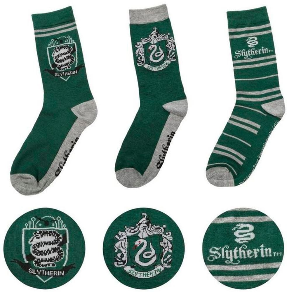 Harry Potter: Slytherin Socks (Set of 3) Merch Cinereplicas 785302408262 N. figura 1