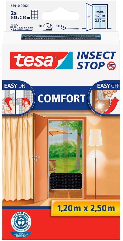 Moustiquaire Insect Stop Comfort portes anthracite Protection anti-insectes Tesa 785300186790 Photo no. 1