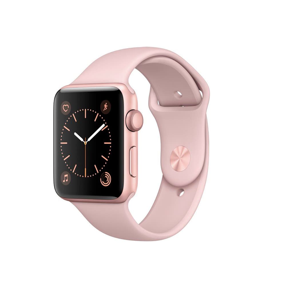 Watch Series 2, 42mm Boîtier en aluminium or rose avec Bracelet Sport rose des sables Smartwatch Apple 79818080000017 Photo n°. 1