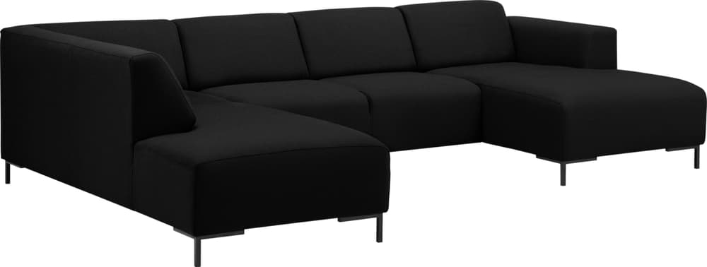 BROSCH Sofa U-Form 405872475320 Grösse B: 300.0 cm x T: 203.0 cm x H: 74.0 cm Farbe Schwarz Bild Nr. 1