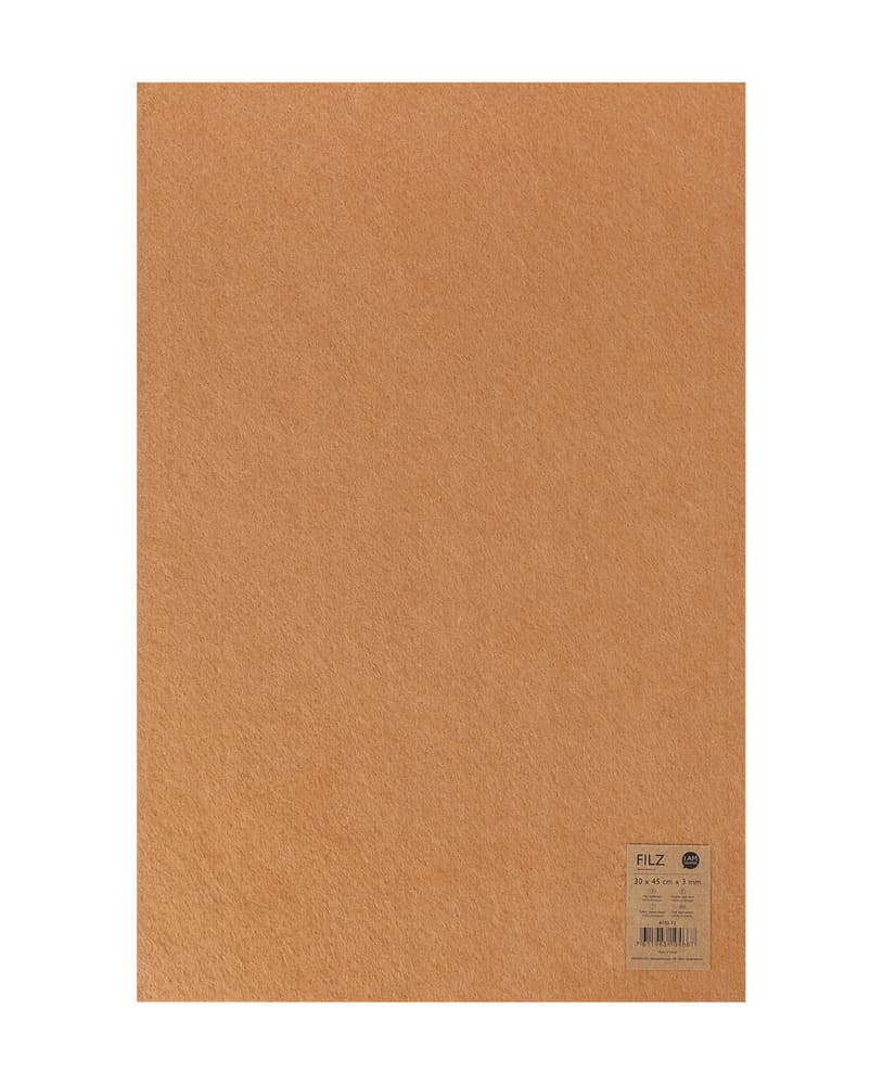 Feltro tessile, marrone chiaro, 30x45cm x 3mm Feltro artigianale 666915200000 N. figura 1