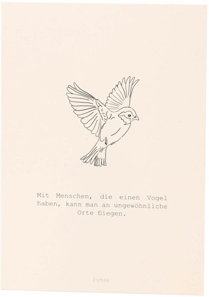 Einen Vogel haben Grusskarte Esmée 656863500000 Bild Nr. 1