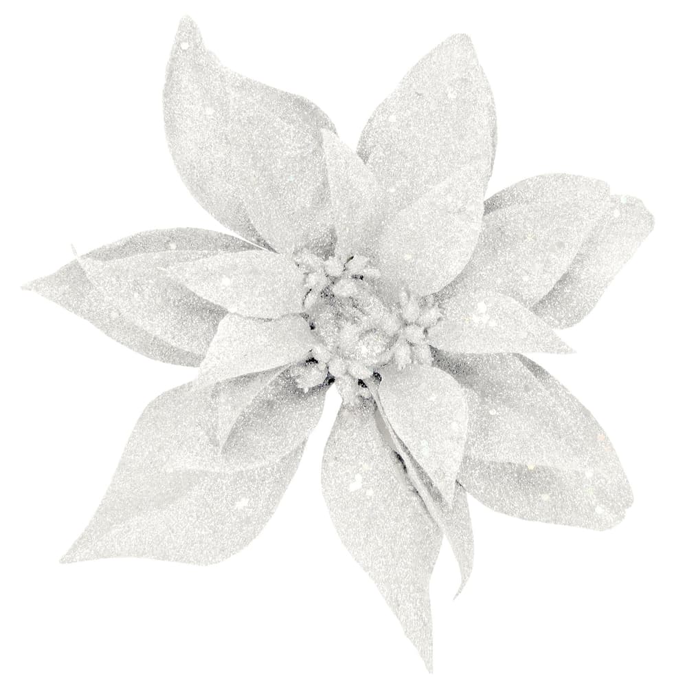 Blume mit Clip Baumschmuck Geroma 657922200000 Farbe Weiss Grösse L: 20.0 cm Bild Nr. 1