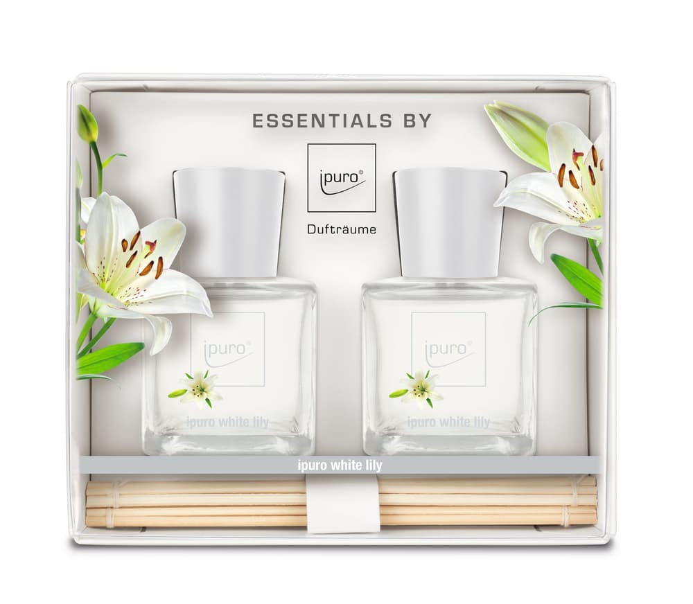 White lily Set, 2x50ml Parfum d'ambiance Ipuro 657189300005 Couleur Blanc Dimensions L: 13.0 cm x H: 5.0 cm Photo no. 1