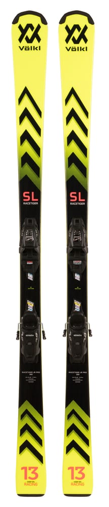 Racetiger Jr Pro inkl. 7.0 VMotion GW Skis pour enfant avec fixations Völkl 493617314050 Couleur jaune Longueur 140 Photo no. 1