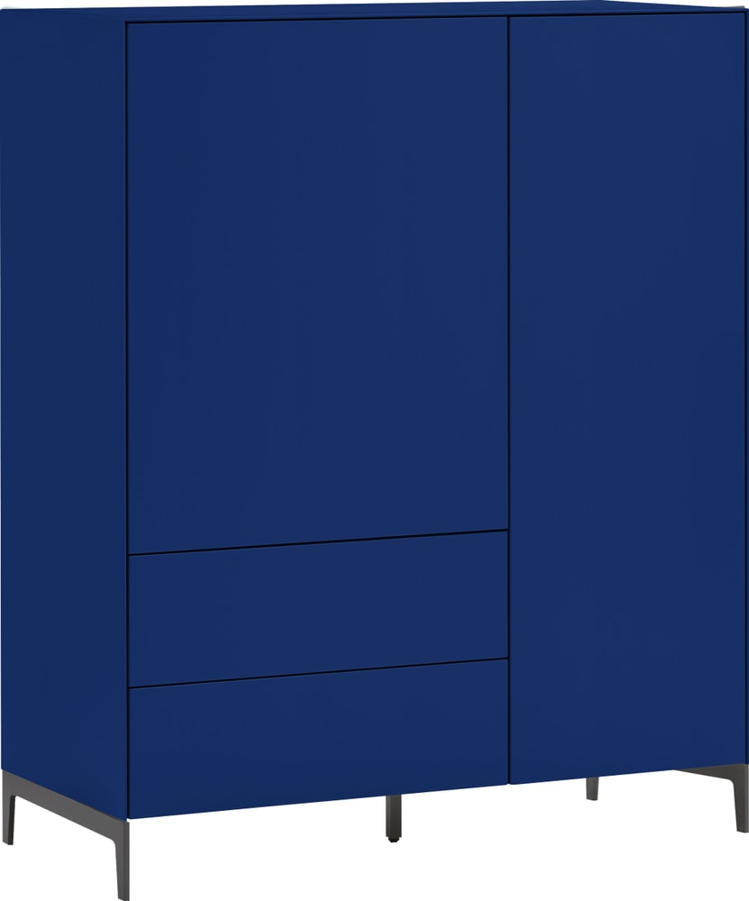 LUX Highboard 400847800000 Dimensions L: 100.0 cm x P: 46.0 cm x H: 123.5 cm Couleur Bleu Photo no. 1