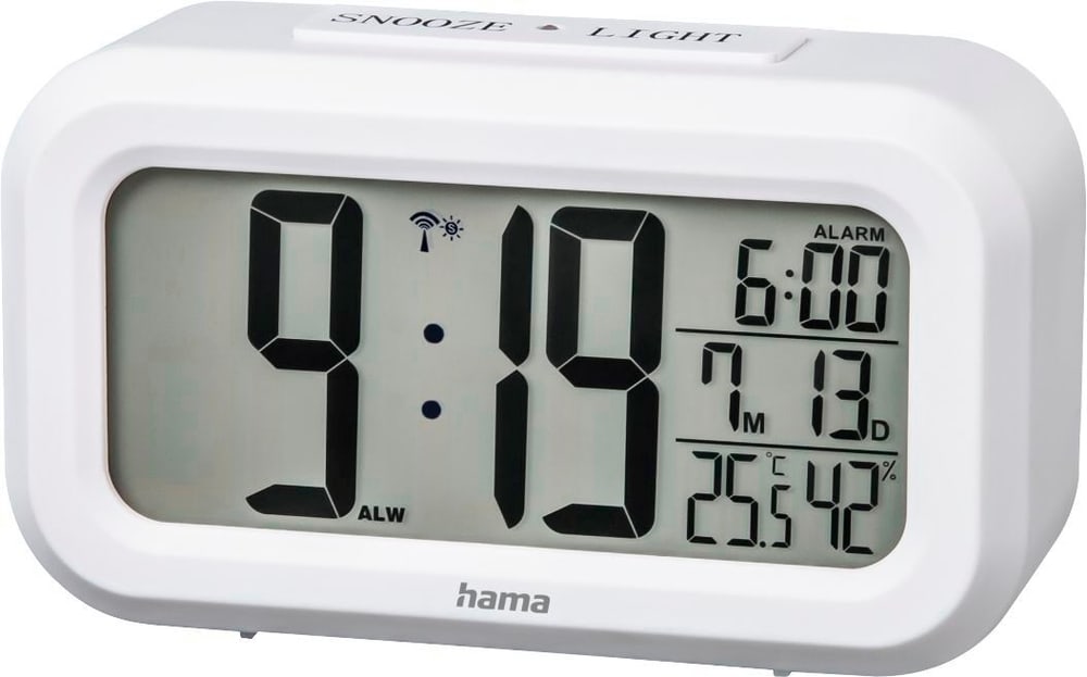 Sveglia radiocontrollata "RC 660", colore bianco Radiosveglia Hama 785302422520 N. figura 1