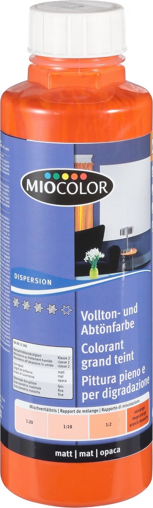 Vollton- und Abtönfarbe Miocolor 660733100000 Farbe Rotorange Inhalt 500.0 ml Bild Nr. 1