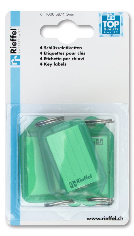 Etichette verde, 4 pezzi Porta-chiavi Rieffel 605606600000 N. figura 1