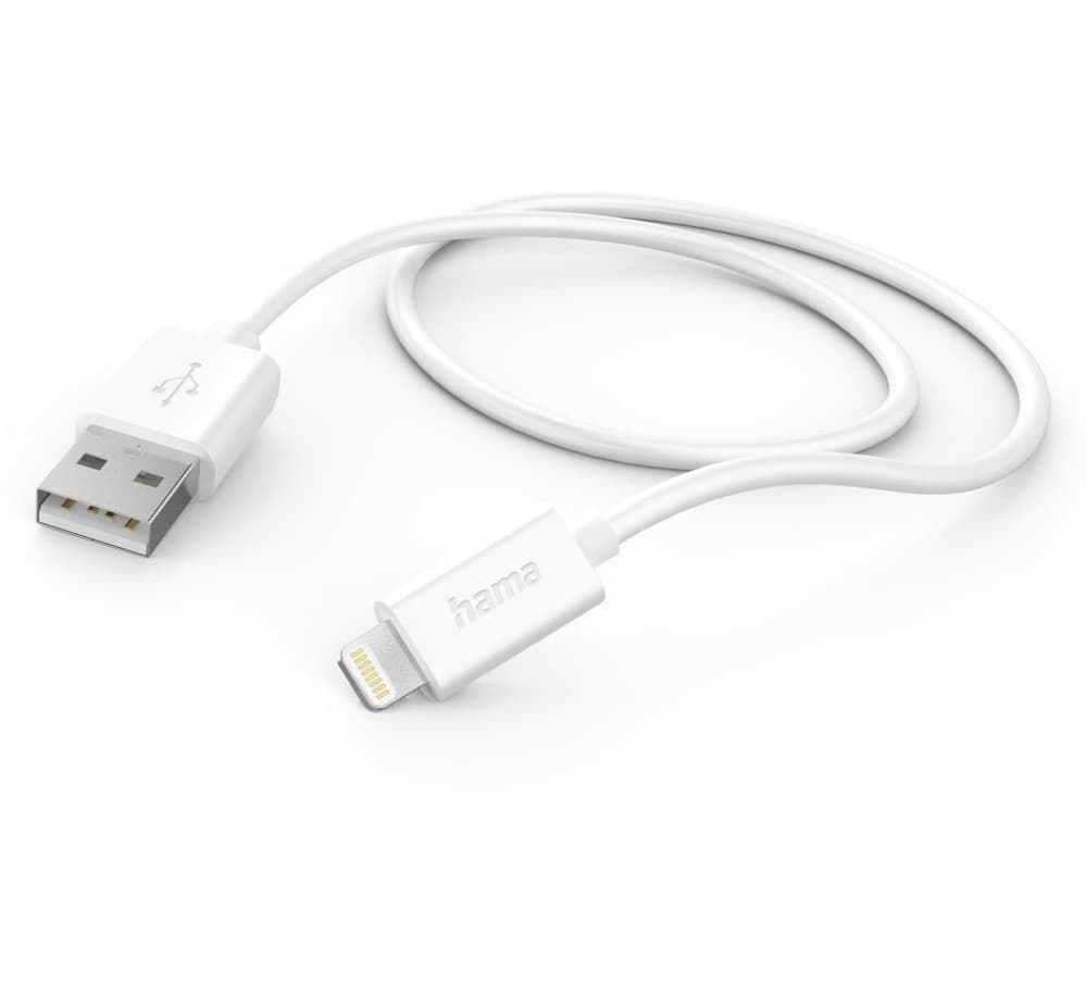 Câble de charge, USB-A - Lightning, 1 m, Blanc Câble de recharge Hama 785300173810 Photo no. 1