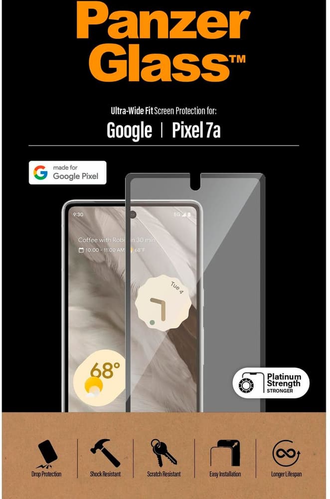 Ultra Wide Fit Google Pixel 7a Smartphone Schutzfolie Panzerglass 785300196574 Bild Nr. 1