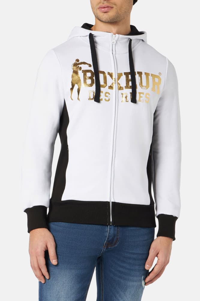 Hooded Full Zip Sweatshirt Giacca da tifoso di calcio Boxeur des Rues 472697200610 Taglie XL Colore bianco N. figura 1