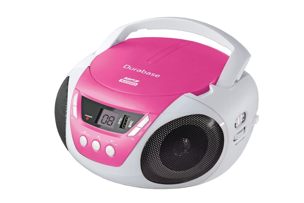 CD 6100 Boombox pink, weiss, schwarz Durabase 77311480000013 Bild Nr. 1