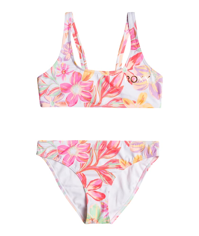 Tropical Time - Bralette del bikini due pezzi Bikini Roxy 466381915210 Taglie 152 Colore bianco N. figura 1