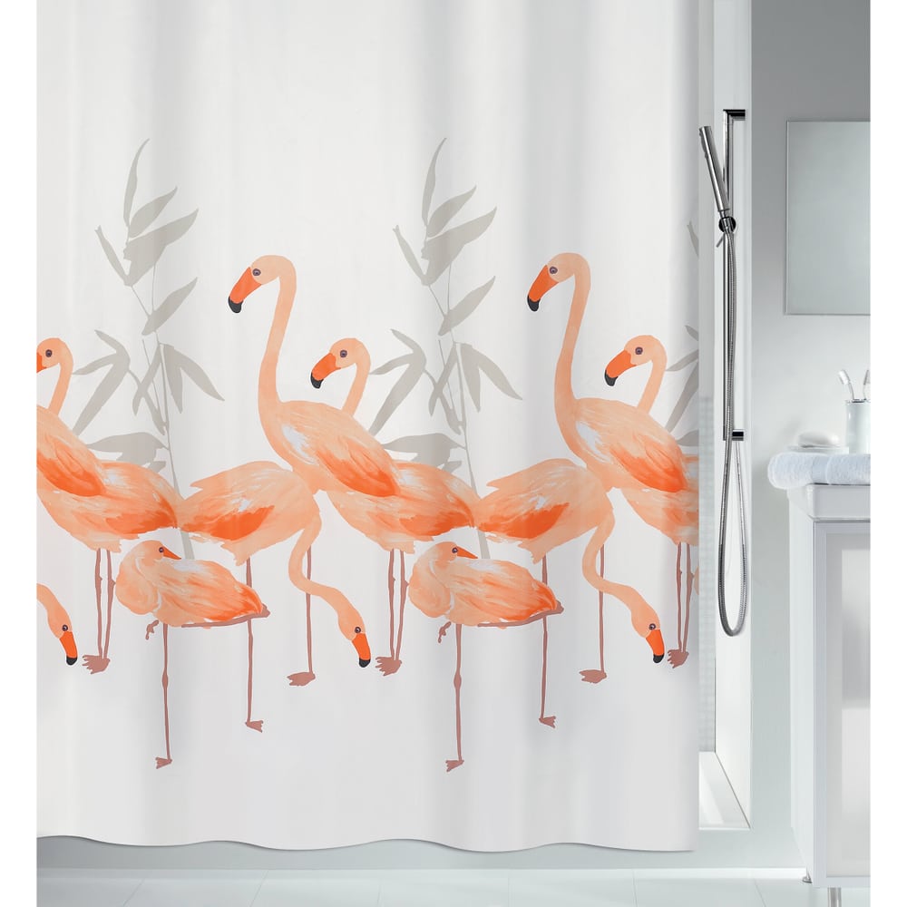 Flamingo Salmon Duschvorhang spirella 674185700000 Bild Nr. 1