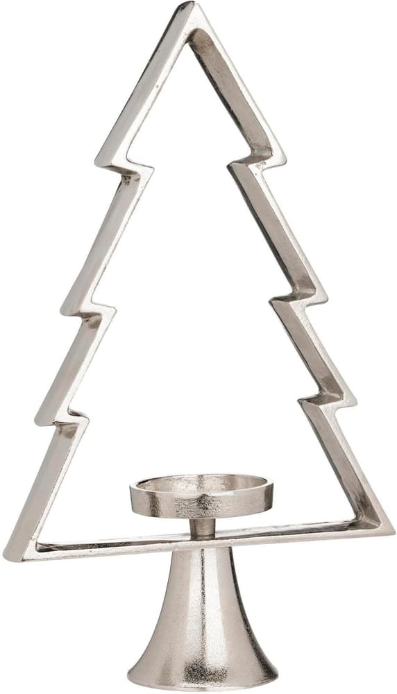 Kerzenhalter Tanne Mukayle 44 cm Aluminium, L 260, B 95, H 440, Silber Windlicht Eglo 785302444309 Bild Nr. 1