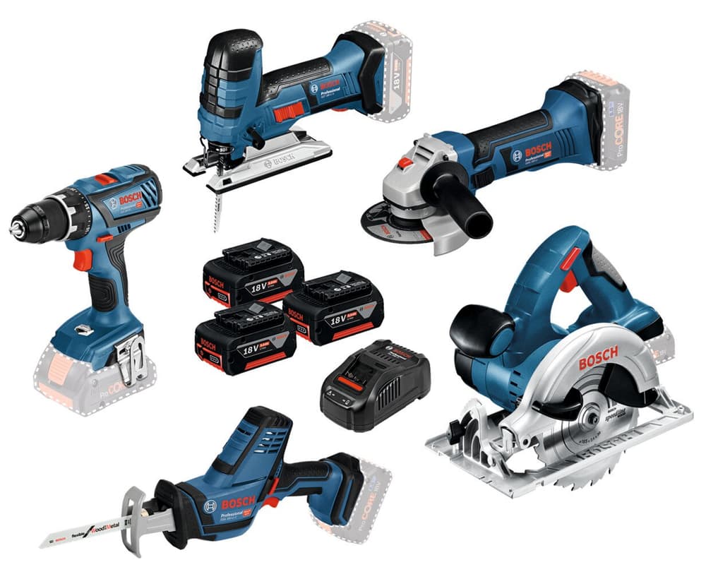 5-tool kit à accu 18 V Sets Bosch Professional 616927900000 Photo no. 1