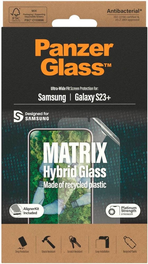 Ultra Wide Fit PET Galaxy S23+ Smartphone Schutzfolie Panzerglass 785300187166 Bild Nr. 1