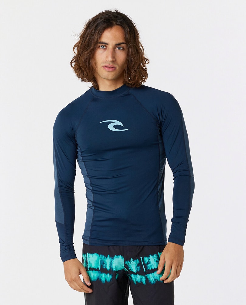 WAVES UPF PERF L/S Shirt UVP Rip Curl 468255600343 Taille S Couleur bleu marine Photo no. 1