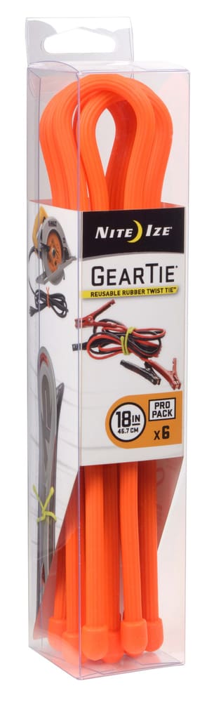 GearTie 18'' ProPack orange Attache câbles Nite Ize 612130000000 Photo no. 1