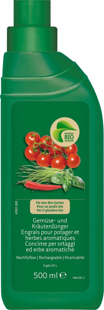Engrais pour potager et herbes aromatique, 500 ml Engrais liquide Migros Bio Garden 658226000000 Photo no. 1