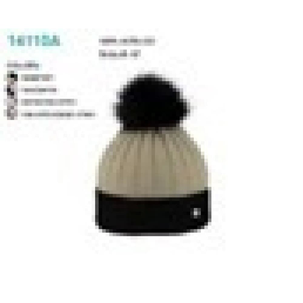 Berretto con pompon, beige-nero taglia 57 Berretto Colibri 669700108966 N. figura 1