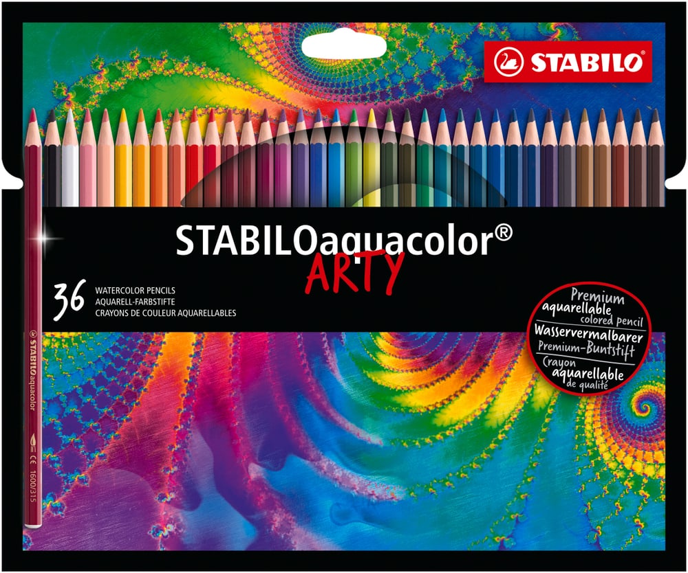 STABILOaquacolor® ARTY crayon de couleur aquarellable étui en carton de 36 Des crayons Stabilo 668420200000 Photo no. 1