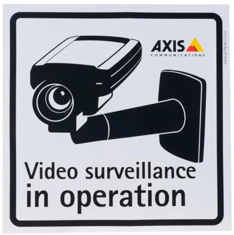 Adesivo di avvertimento Monitoraggio 10 pezzi Accessori per sistema di sorveglianza AXIS 785300167219 N. figura 1