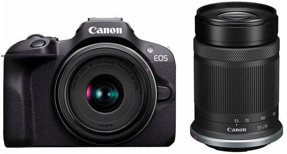 EOS R100 + 18-45mm + 55-210mm Systemkamera Kit Canon 785302402463 Bild Nr. 1