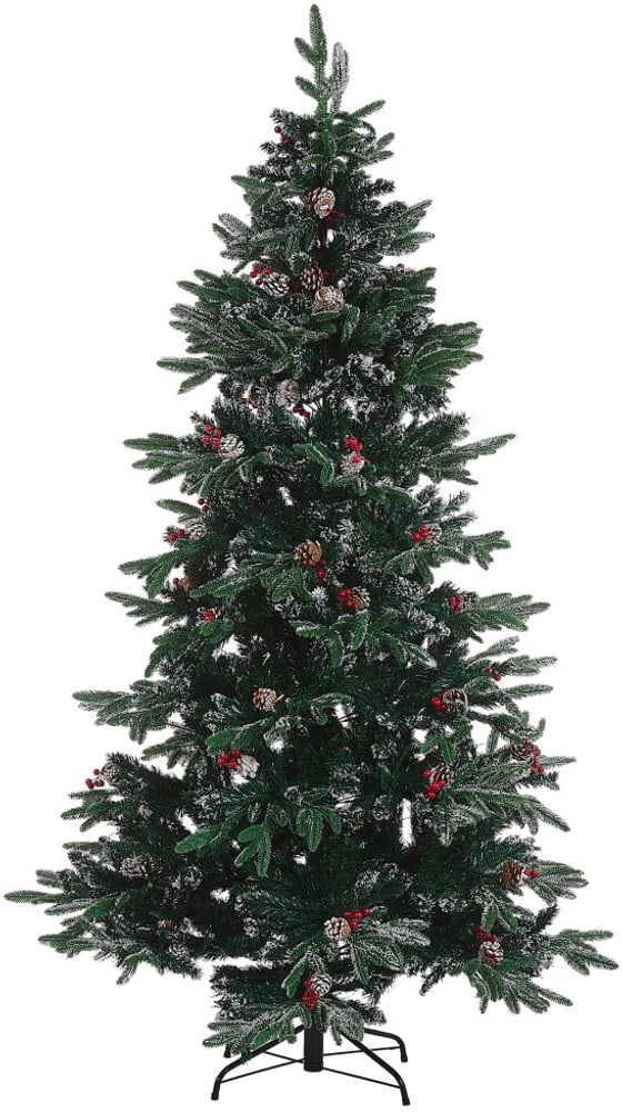 Sapin de Noël artificiel effet givré avec décorations 210 cm vert DENALI Arbre artificiel Beliani 759222300000 Photo no. 1