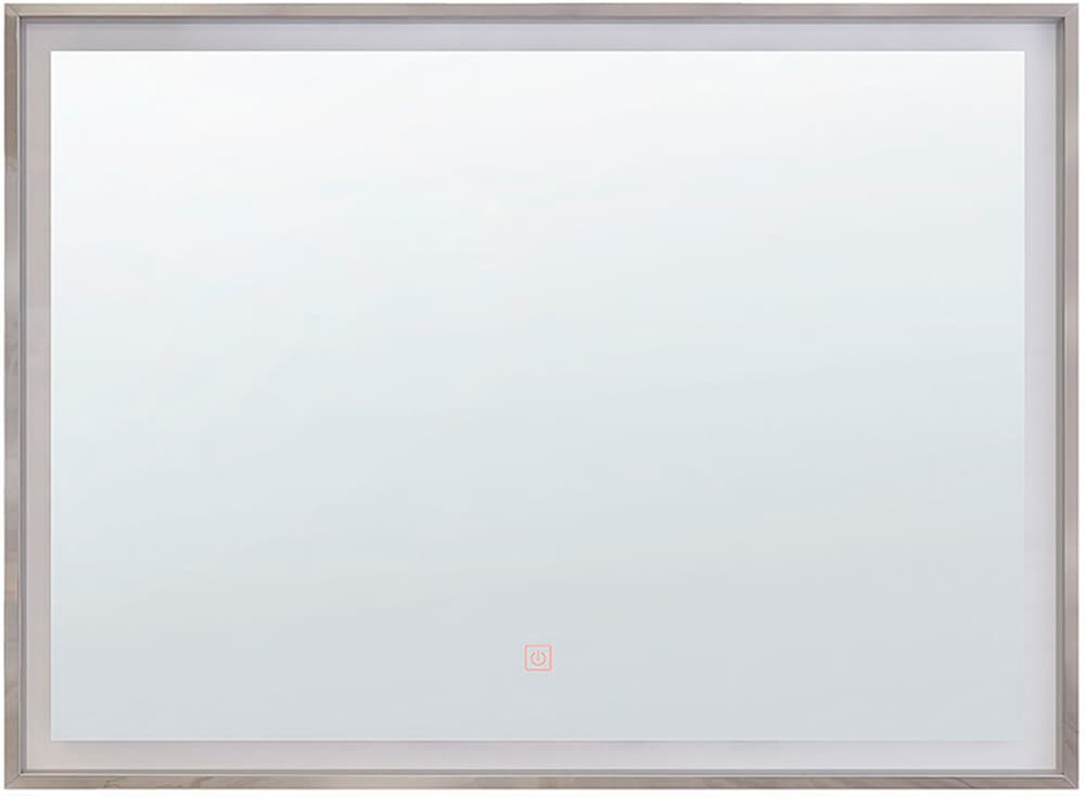 Specchio rettangolare da parete a LED 60 x 80 cm argento ARGENS Specchio da bagno Beliani 759188100000 N. figura 1