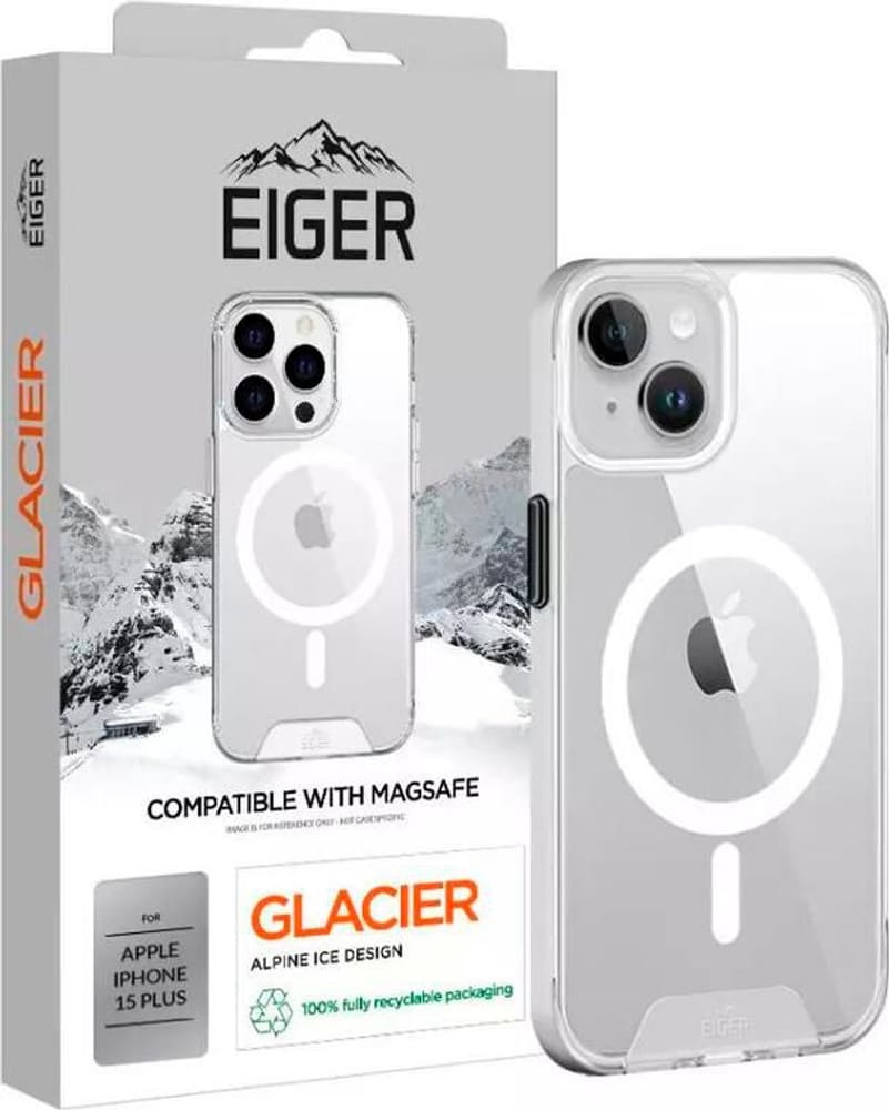 Glacier MagSafe Case iPhone 15 Plus transparent Coque smartphone Eiger 785302411176 Photo no. 1