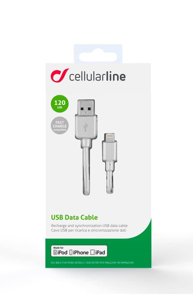 USB Data Cable Cavo di ricarica Cellular Line 621471300000 N. figura 1