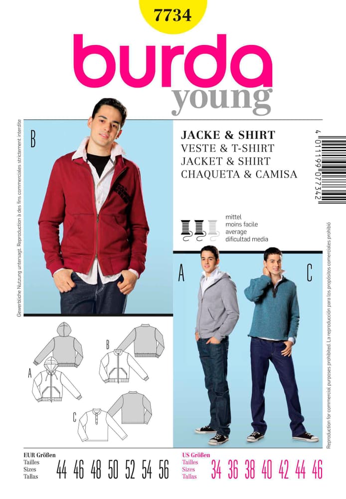 Schnittmuster, Jacke, Shirt Schnittmuster burda 669700125222 Bild Nr. 1