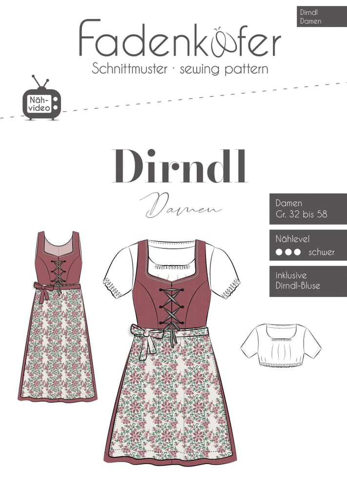 Papierschnittmuster Dirndl Schnittmuster Fadenkäfer 669700125691 Bild Nr. 1