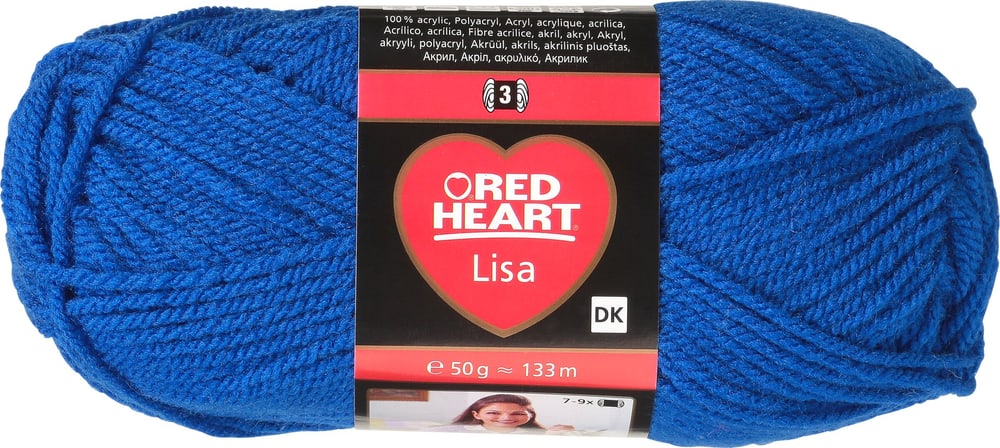 Lana Lisa Lana vergine Red Heart 664718700133 Colore Blu Scuro N. figura 1