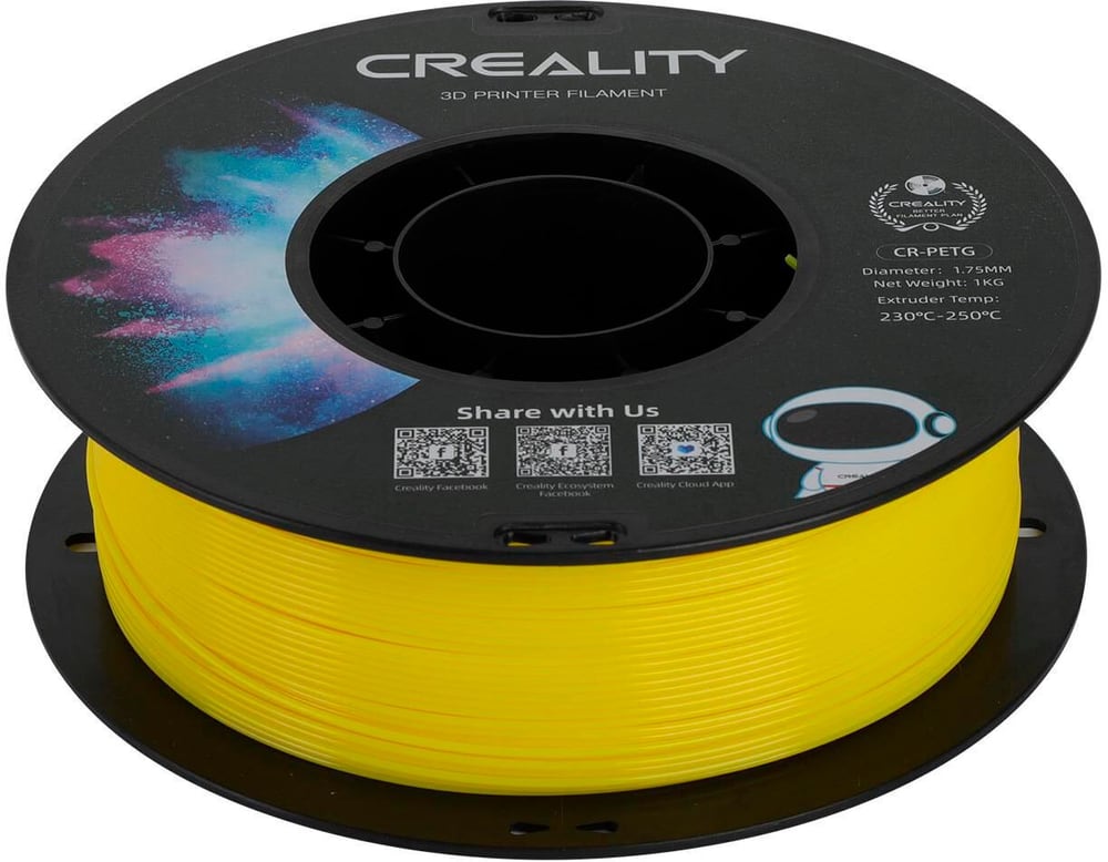 Filament PETG, jaune, 1.75 mm, 1 kg Filament pour imprimante 3D Creality 785302415009 Photo no. 1