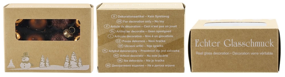 Geroma Boules en verre, 24 pcs, Ø2,5 cm, brun Décoration de sapin Boules en verre, 24 pcs, Ø2,5 cm, brun Décoration de sapin Geroma 656899300000 Photo no. 1