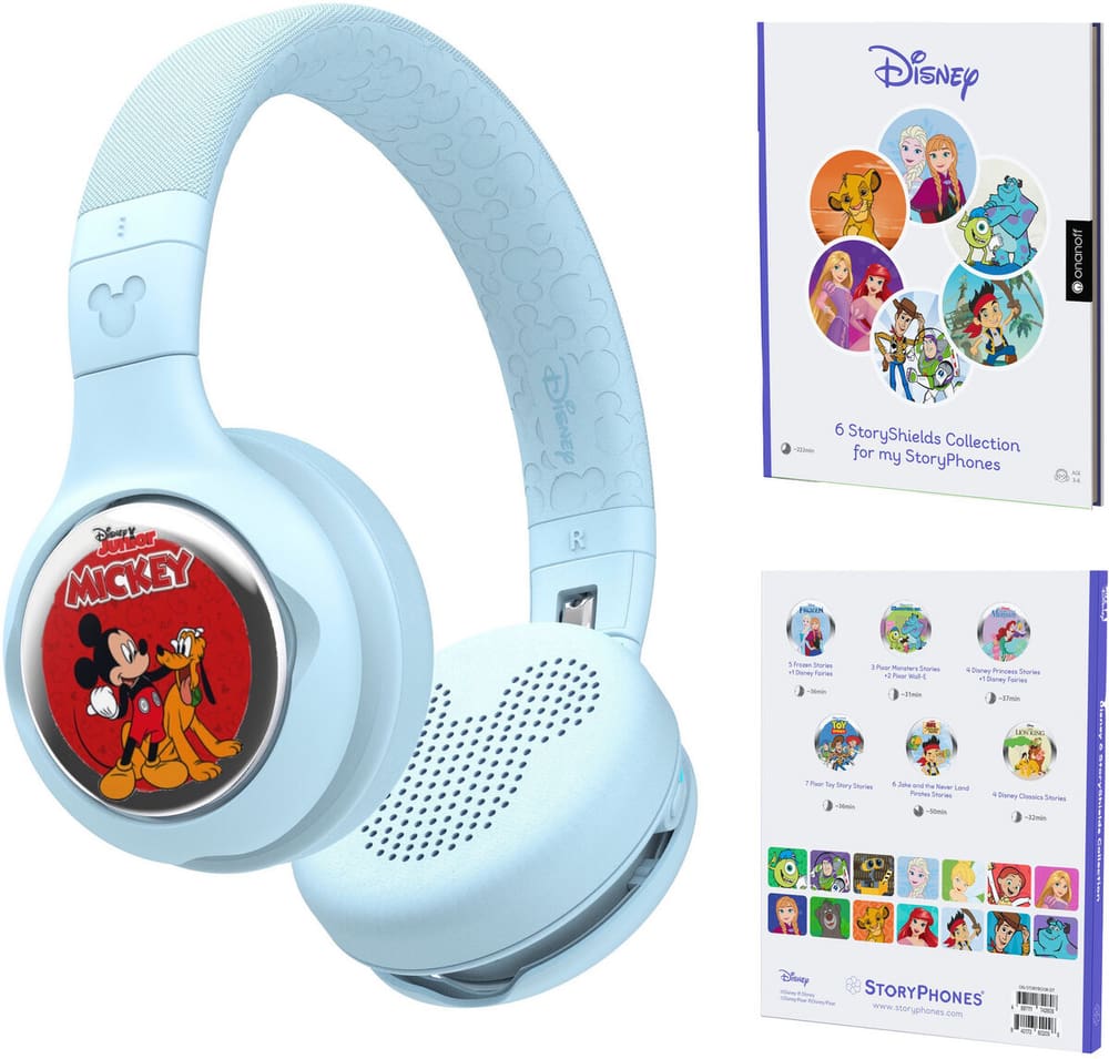 Wireless Storytelling-Kopfhörer Mickey Mouse – Blau + 7 Disney StoryShields On-Ear Kopfhörer StoryPhones 785302412127 Farbe Blau Bild Nr. 1