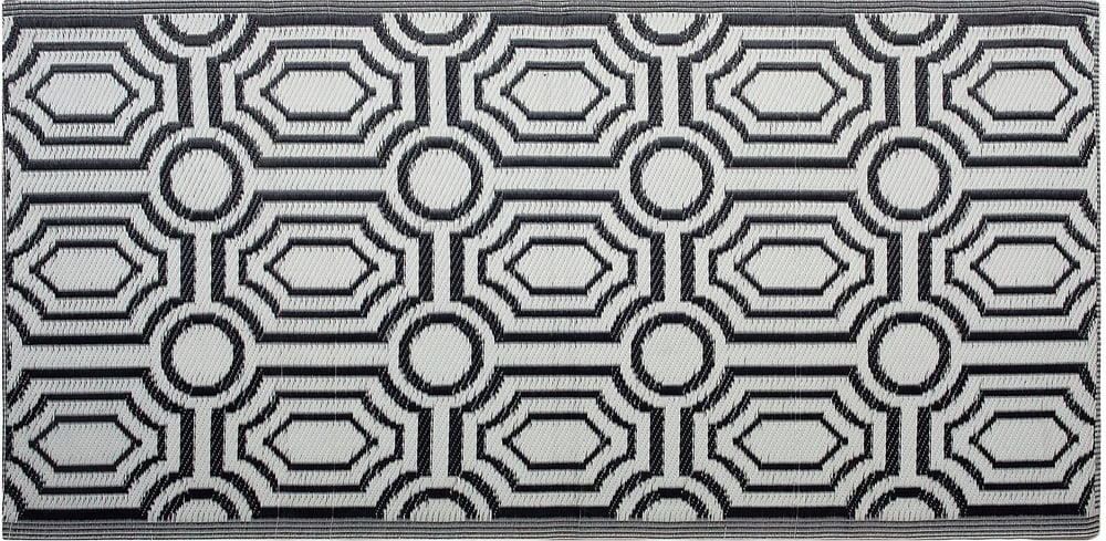 Tappeto da esterno nero 90 x 180 cm BIDAR Tappeto per esterni Beliani 655505900000 N. figura 1