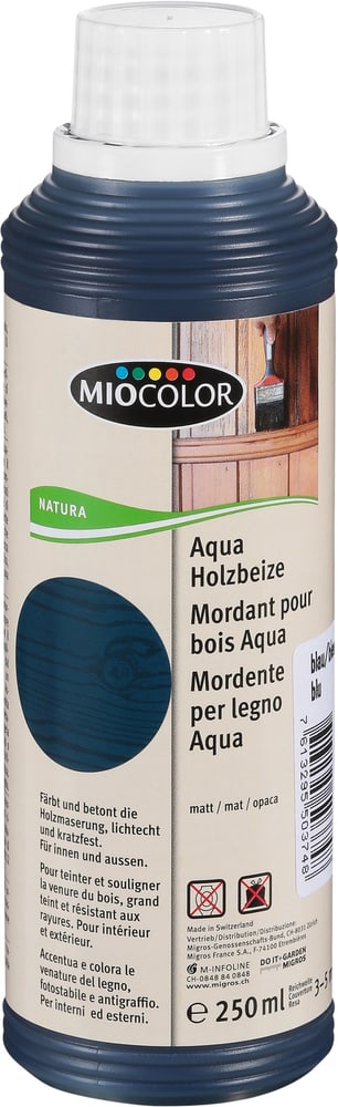 Mordant pour bois Aqua Bleu 250 ml Huiles + Cires pour le bois Miocolor 661285000000 Couleur Bleu Contenu 250.0 ml Photo no. 1