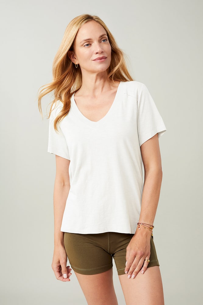 W The New V-Neck T-shirt Mandala 466424900510 Taille L Couleur blanc Photo no. 1