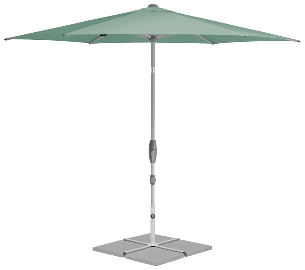 SHELL TURN Ombrellone Suncomfort by Glatz 408119300000 Dimensioni A: 266.0 cm Colore Verde N. figura 1