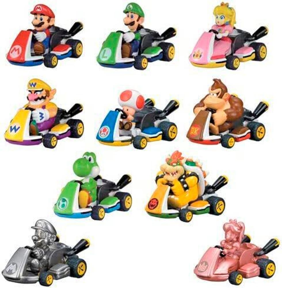 Nintendo: Mario Kart Fahrzeuge mit Rückziehmotor Figuren - assortiert Sammelfigur Tomy 785302408493 Bild Nr. 1