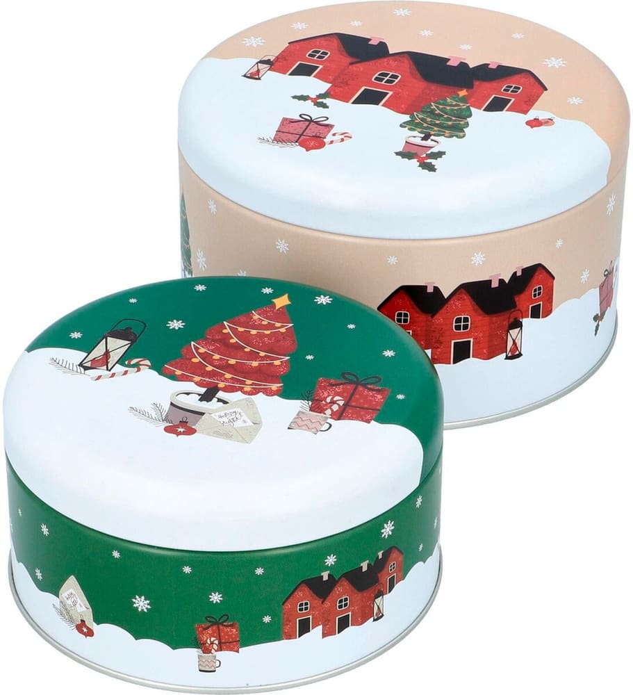 Gebäckdose Set Nordic Christma 12x6/14x7cm, Weissblech Gebäckdose Birkmann 785302444592 Bild Nr. 1