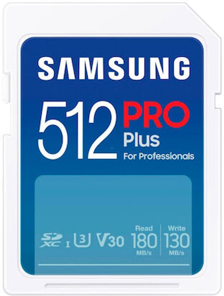 Pro+ SDXC 180MB/s 512GB V30, U3 Speicherkarte Samsung 798341000000 Bild Nr. 1