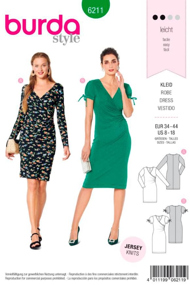 Schnittmuster, Kleid in Wickeloptik Schnittmuster burda 669700125045 Bild Nr. 1