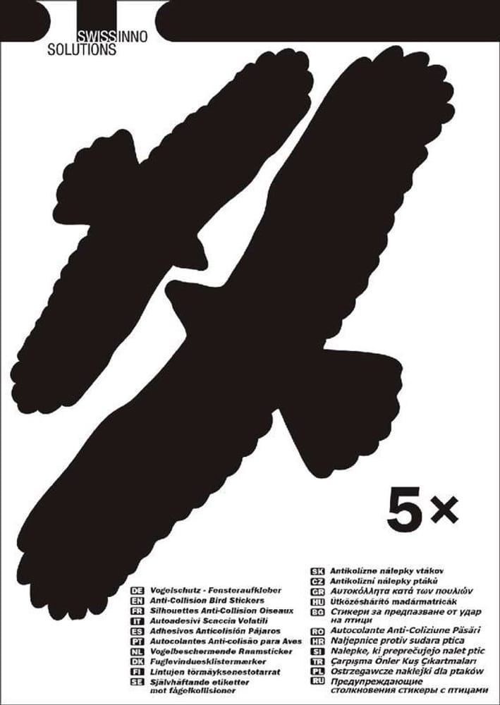 Adesivi per la protezione degli uccelli Protezione contro uccelli SWISSINNO 669700120446 N. figura 1