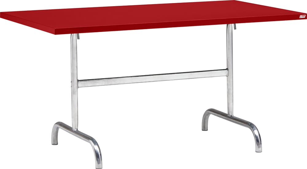 SÄNTIS Table pliante Schaffner 408009700030 Dimensions L: 140.0 cm x P: 80.0 cm x H: 72.0 cm Couleur Rouge Photo no. 1
